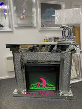 Agassi Diamond Crush Mirrored Fire Surround With Multi Colour Changing Flame Fire Pre Orders Now