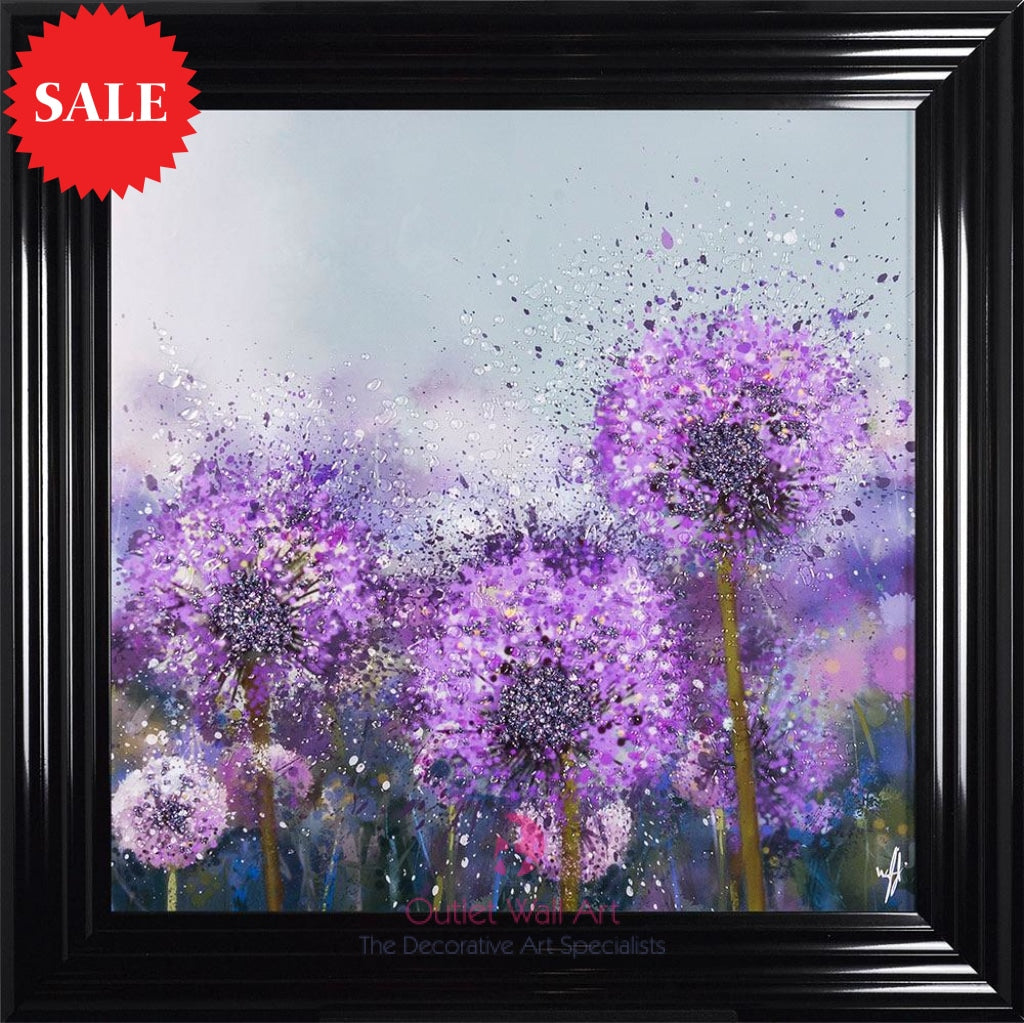 Allium flowers Wall Art 75cm x 75cm | Outlet Wall Art