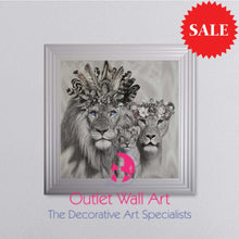 Lion King Queen & Cub Wall Art From £89 Light Grey / 55Cm X Art