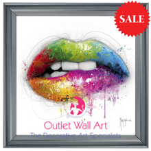 Patrice Murciano Rainbow Lips Wall Art Chrome Scoop Frame