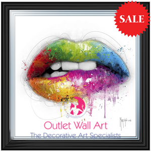 Patrice Murciano Rainbow Lips Wall Art Two Tone Frame