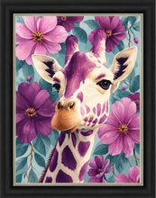 Floral Giraffe Wall Art 95cm x 75cm