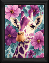 Floral Giraffe Wall Art 95cm x 75cm
