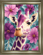 Floral Giraffe Wall Art 95cm x 75cm