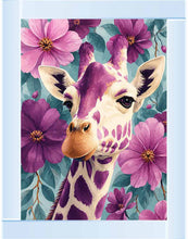 Floral Giraffe Wall Art 95cm x 75cm