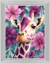 Floral Giraffe Wall Art 95cm x 75cm