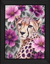 Floral Leopard Wall Art 95cm x 75cm