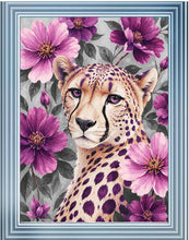 Floral Leopard Wall Art 95cm x 75cm