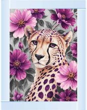 Floral Leopard Wall Art 95cm x 75cm