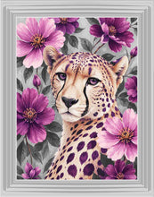 Floral Leopard Wall Art 95cm x 75cm