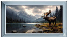 MOUNTAIN STAG WALL ART 114cm x 64cm