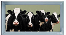 FRIESIAN COWS WALL ART 114cm x 64cm
