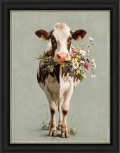 Floral Cow Wall Art 95cm x 75cm