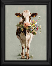 Floral Cow Wall Art 95cm x 75cm