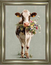 Floral Cow Wall Art 95cm x 75cm