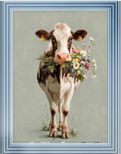 Floral Cow Wall Art 95cm x 75cm
