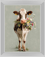 Floral Cow Wall Art 95cm x 75cm