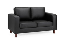 Box Sofa Black 2 Seater