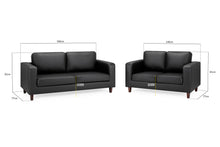 Box Sofa Black 3+2 Set - Outlet Wall Art