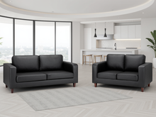 Box Sofa Black 3+2 Set - Outlet Wall Art