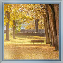 AUTUMN PARK YELLOW TREE WALL ART 85cm x 85cm