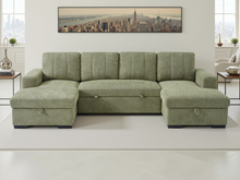 Como Sofabed Green U Shape Corner