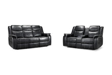Galaxy Tech Electric Recliner Sofa Black 3+2 Set