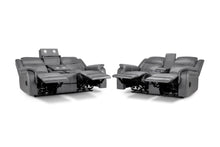 Galaxy Tech Electric Recliner Sofa Grey 3+2 Set