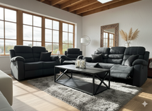 Stanley Manual Recliner Sofa Black 3+2+1