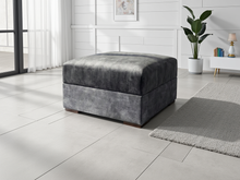 Serena Sofa Black Footstool - Outlet Wall Art