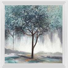 BLUE TREE WALL ART 85cm x 85cm