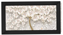 WHITE POPPY TREE 2 WALL ART 114cm x 64cm