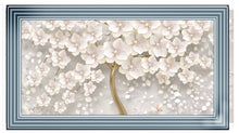 WHITE POPPY TREE 2 WALL ART 114cm x 64cm