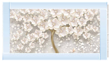 WHITE POPPY TREE 2 WALL ART 114cm x 64cm