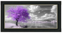 PURPLE TREE LANDSCAPE WALL ART 114cm x 64cm