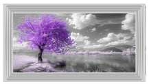 PURPLE TREE LANDSCAPE WALL ART 114cm x 64cm