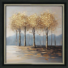 GOLD TREES WALL ART 85cm x 85cm