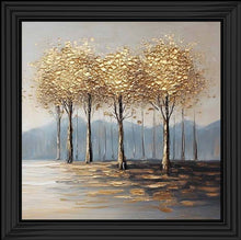 GOLD TREES WALL ART 85cm x 85cm