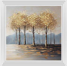 GOLD TREES WALL ART 85cm x 85cm