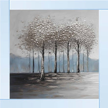 CALM GROVE OF TREES WALL ART 85cm x 85cm