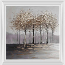 QUIET TREE ROW WALL ART 85cm x 85cm