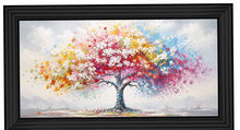VIBRANT MULTI-COLOUR TREE WALL ART 114cm x 64cm