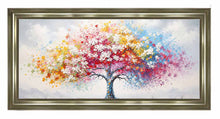 VIBRANT MULTI-COLOUR TREE WALL ART 114cm x 64cm