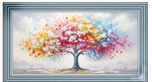 VIBRANT MULTI-COLOUR TREE WALL ART 114cm x 64cm