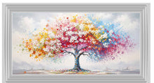 VIBRANT MULTI-COLOUR TREE WALL ART 114cm x 64cm