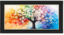 MULTI COLOUR BLOSSOM TREE WALL ART 114cm x 64cm