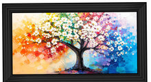 MULTI COLOUR BLOSSOM TREE WALL ART 114cm x 64cm