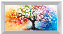 MULTI COLOUR BLOSSOM TREE WALL ART 114cm x 64cm