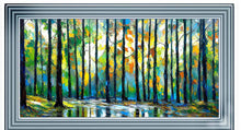 REFLECTIVE FOREST WALL ART 114cm x 64cm