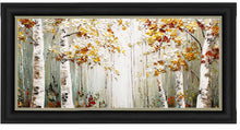 AUTUMN BIRCH FOREST WALL ART 114cm x 64cm